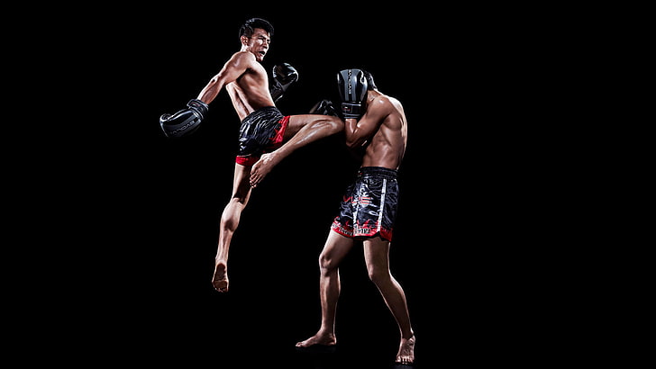 fighter muay thai kneed wallpaper preview